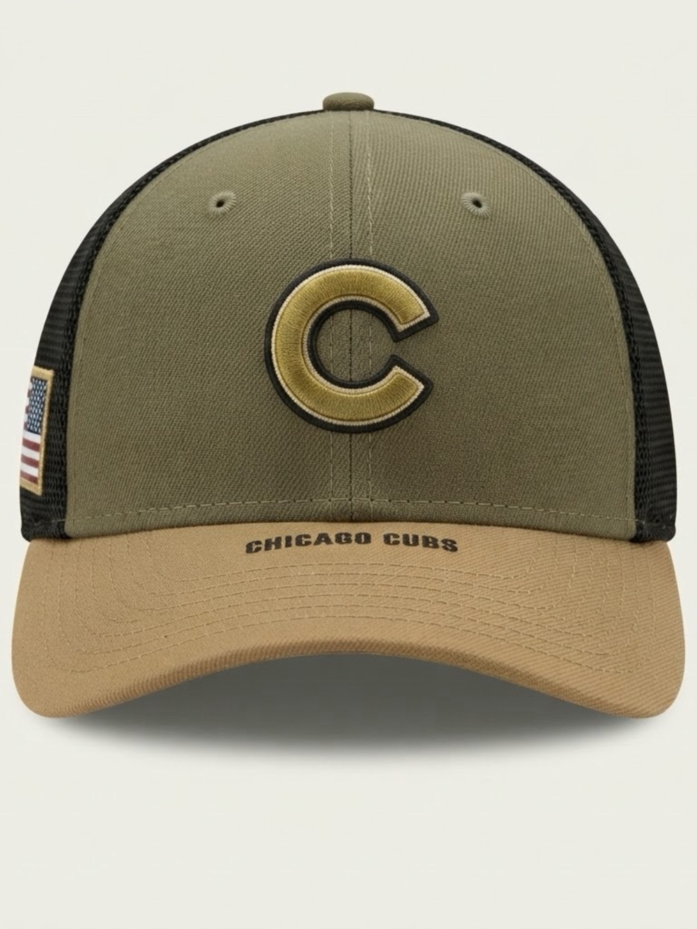 New Era Chicago Cubs 39THIRTY Camo Mesh Stretch Fit Hat L/XL